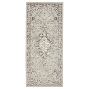 VEDBÄK Rug, low pile, light grey, 80x180 cm