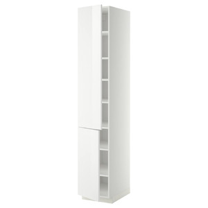 METOD High cabinet with shelves/2 doors, white/Ringhult white, 40x60x220 cm
