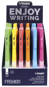 Retractable Pen Oil Gel Ink Fashion Vinson 36pcs