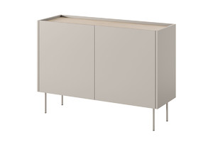 Two-Door Cabinet with Drawer Desin 120, cashmere/nagano oak