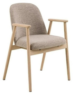Dining Chair Leo, beige/oak