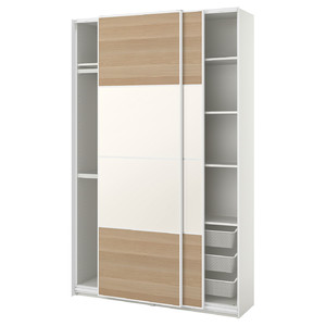 PAX / HASVIK Armoire-penderie, blanc/blanc, 150x66x201 cm - IKEA