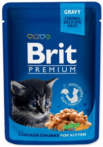 Brit Premium Cat Kitten Chicken Chunks 100g
