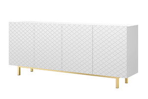 Four-Door Cabinet Scalia II 190, matt white/gold legs