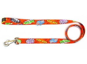 Matteo Dog Leash 15mm, red graffiti