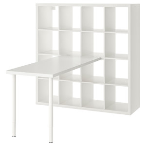 KALLAX / LAGKAPTEN Desk combination, white, 147x159x147 cm