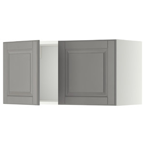 METOD Wall cabinet with 2 doors, white/Bodbyn grey, 80x40 cm