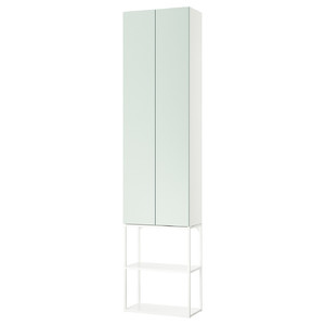 ENHET Storage combination, white/pale grey-green, 60x32x255 cm