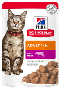 Hill's Science Plan Feline Adult Cat Food with Beef 85g