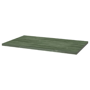 SKÅLSTA Table top, dark grey-green marble effect, 140x80 cm