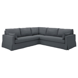 HYLTARP Corner sofa, 4-seat, Gransel grey