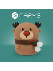 MARY'S LED Reindeer Night Light with Scarf, Brown