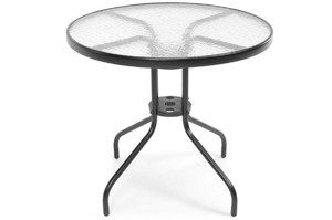 Outdoor Table 80, black/glass