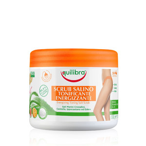Equilibra Aloe Toning-Energising Salt Body Scrub 99.9% Natural 600g
