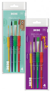 Bebe School Paintbrushes 4pcs 2, 6, 10, 12 BB Kids, 1 set, assorted