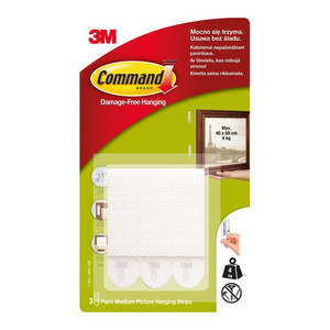 3M Command Picture Hanging Strips Medium, 3 Pairs