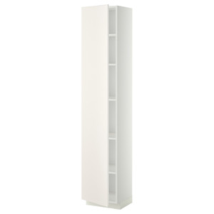 METOD High cabinet with shelves, white/Veddinge white, 40x37x200 cm