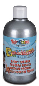Toy Color Tempera Paint 500ml, metallic silver