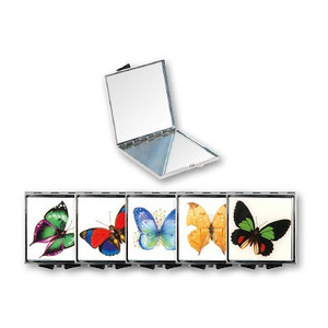 Pocket Make-Up Mirror - Butterfly Design