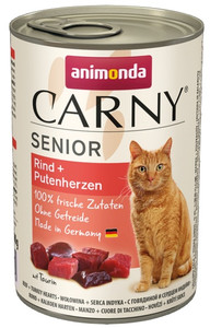Animonda Carny Senior Cat Food Beef & Turkey Hearts 400g