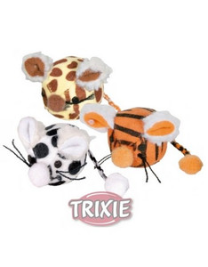 Trixie Plush Cat Toy Mouse Ball, 1pc, assorted models