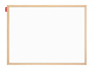 Memoboards Magnetic Whiteboard, wooden frame, 70x50