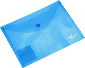 Case Envelope Plastic Wallet File A5, blue, 12pcs