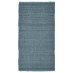 TIDTABELL Rug, flatwoven, grey-blue, 80x150 cm