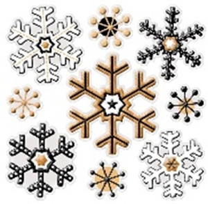 Christmas Stickers Glamour Snowflakes