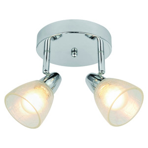 Spot Ceiling Lamp Colours Aphaea 2 x 40 W E14, chrome/glass