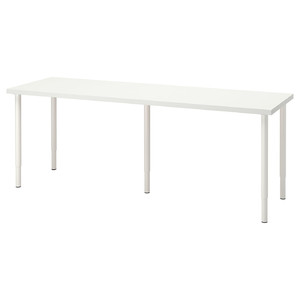 LAGKAPTEN / OLOV Desk, white, 200x60 cm