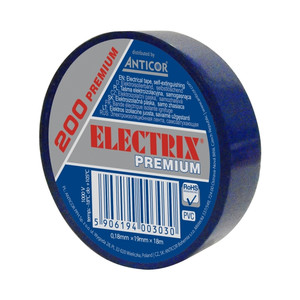 Electrix Electrical Insulating Tape 200 0.18 mm x 19 mm x 18 m, blue