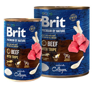 Brit Premium By Nature Beef & Tripe Dog Food Can 800g