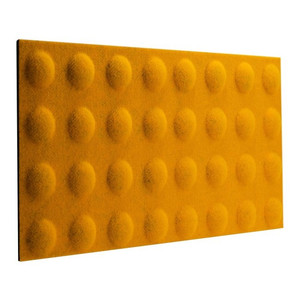 Decorative Wall Panel 60 x 30 cm, felt, balls, mustard yellow