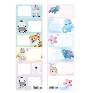 Label Stickers for Notebooks 25pcs Pastel, assorted