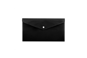Document Envelope Pocket Wallet File with Button PP DL, black