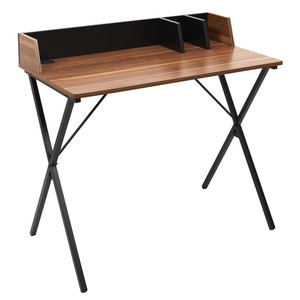 Desk Brico, walnut/black