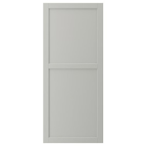 LERHYTTAN Door, light grey, 60x140 cm