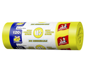 Sarantis Plastic Bags Yellow 120L 10pcs