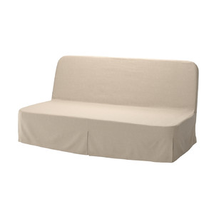 NYHAMN 3-seat sofa-bed, with foam mattress/Naggen beige