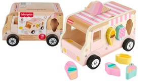 Fisher-Price Wooden Ice Cream Shape Sorter Set HXT86 18m+