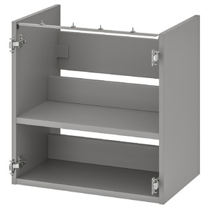 ENHET Base cb f washbasin w shelf, grey, 60x40x60 cm