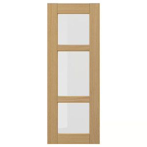 FORSBACKA Glass door, oak, 30x80 cm