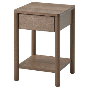 TONSTAD Bedside table, brown stained oak veneer, 40x40x59 cm