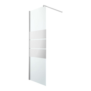 GoodHome Walk-in Shower Panel Beloya 70cm, chrome/mirror glass