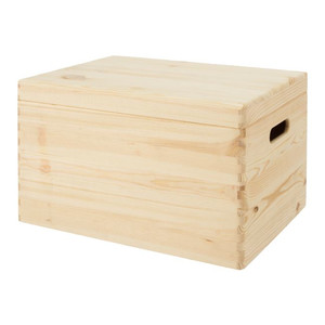 Pine Storage Box with Lid 39.5 x 29.5 x 23 cm