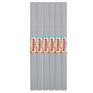 Crepe Paper 50x200cm 10pcs, grey