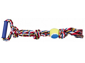 Trixie Playing Rope with Ball for Dogs 6/50cm, assorted colours