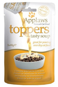 Applaws Cat Toppers Chicken Soup with Chicken 3x40g