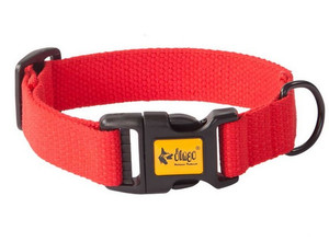 Dingo Adjustable Dog Collar Cotton Tape 2.0x45cm, red